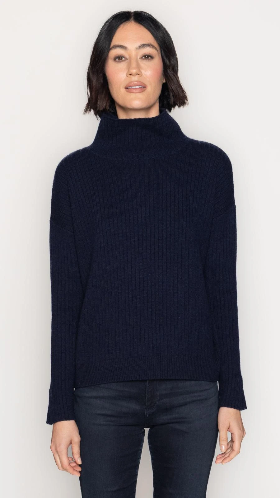 Rib Knit High Neck