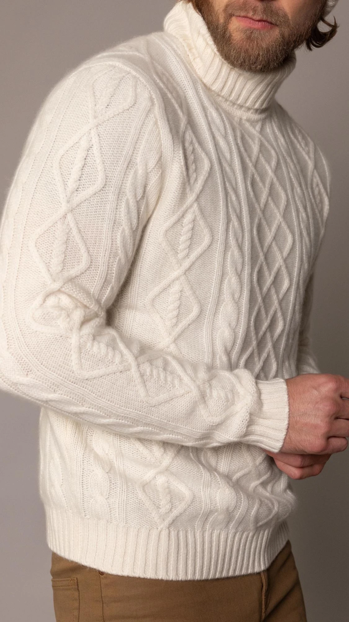 Fisherman turtleneck sweater mens deals