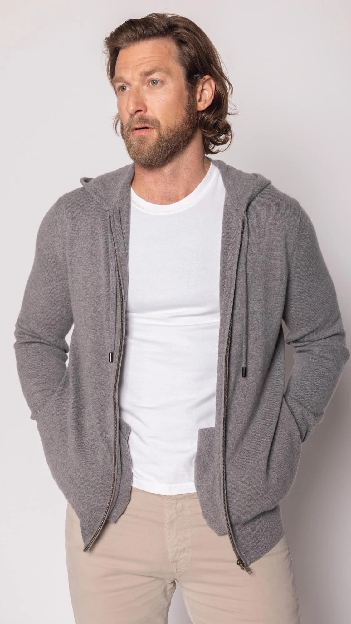 Full Zip Hooded Cardigan
