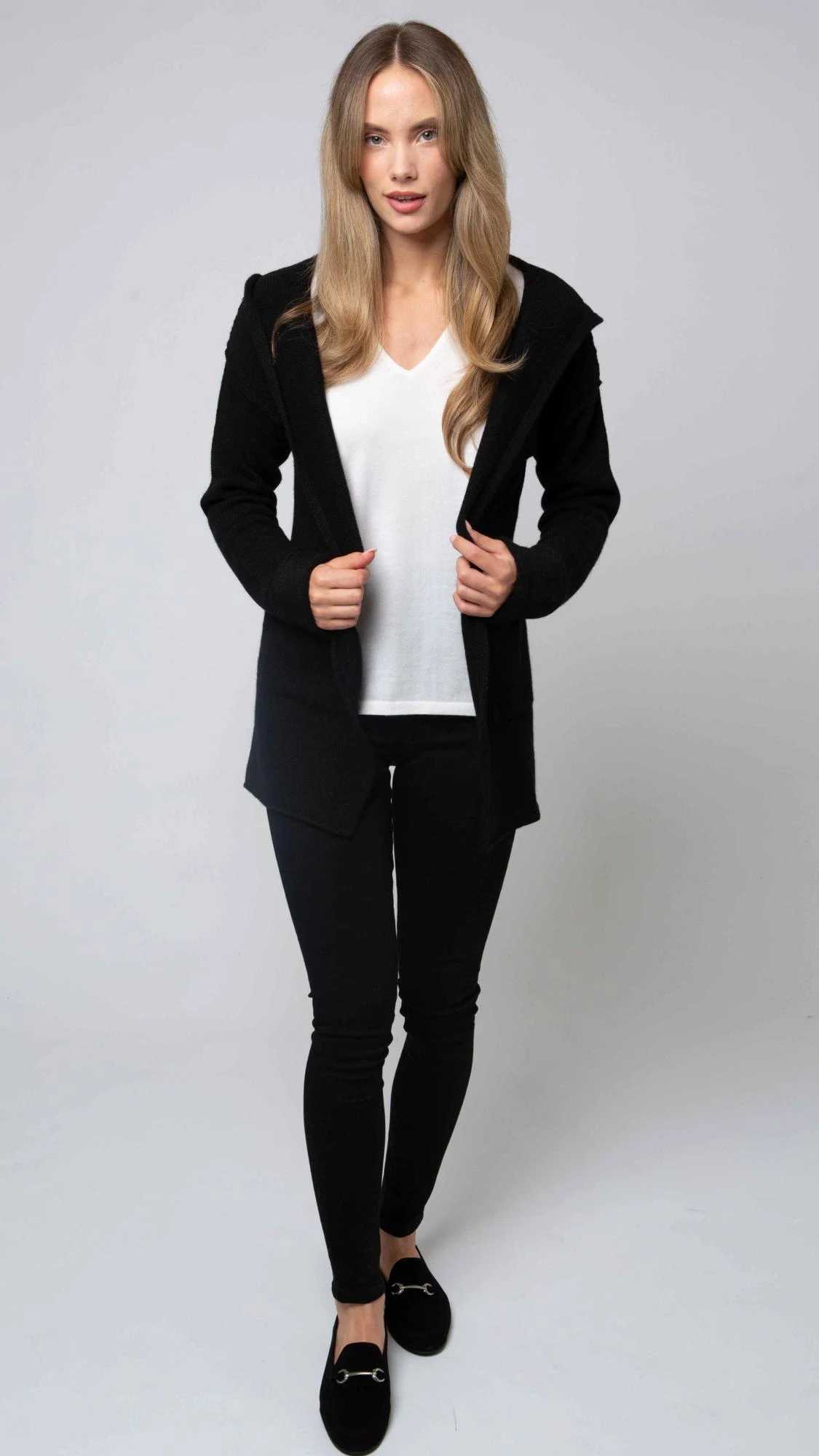 Open Hooded Cardigan CANADA Cashmere Sweaters Cashmere Cardigans Cashmere for Men Women